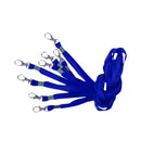 Neck Strap Lanyard String Cord For ID Pass Card Badge Metal Clasp Navy Blue Pack Of 10PCS