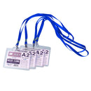 Neck Strap Lanyard String Cord For ID Pass Card Badge Metal Clasp Navy Blue Pack Of 10PCS