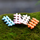 Barrier Fences Miniature Micro Landscape Bonsai Dollhouse Decor Miniature Home Garden Decor Ornaments Pack of 10PCS Pink