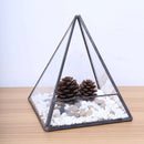 Stylish Modern Design Pyramid Shaped Glass Greenhouse Moss Miniature Decor Home Office Shop Supplies Clear