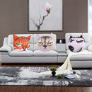Generic Animal Head Face Bolster Pillow Case Throw Cushion Cover Sofa Room Decor