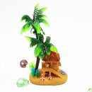 Aquarium Fish Tank Resin Ornament Mongolian Yurts Coconut Tree Artifical Water Decor