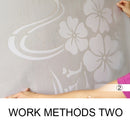Reusable Classic Flower Pattern Wall Painting Stencil Home Office Party Decor Art Supplies Transparent