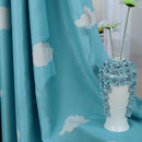 Cloud Pattern Window Curtain Home Bedroom Living Room Decor 100x250cm Blue
