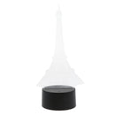 Set Of Automatic 7 Color Changing Mode 3D Illuminated Eiffel Tower Illusion Light With USB Cable