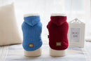 Fashionable Comfortable Warm Pet Dog Hoodie Jumper Vest Top Cat Puppy Knitwear Clothes Apparel Outfit Wine Red L