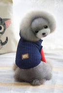Fashionable Comfortable Warm Pet Dog Hoodie Jumper Vest Top Cat Puppy Knitwear Clothes Apparel Outfit Navy Blue M