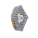 Pet Dog Saliva Scarf Triangle Neckerchief Bib Plaid Dog Print Charms Pet Clothing Accessory -Blue Size S