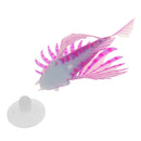 Artificial Silicone Glow Lionfish Snailfish Fish Aquarium Fish Harmless Fish Tank Decoration Ornaments Pet Supplies Red S