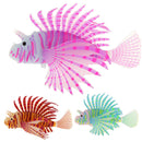 Artificial Silicone Glow Lionfish Snailfish Fish Aquarium Fish Harmless Fish Tank Decoration Ornaments Pet Supplies Orange S