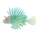 Artificial Silicone Glow Lionfish Snailfish Fish Aquarium Fish Harmless Fish Tank Decoration Ornaments Pet Supplies Green S