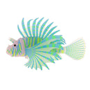 Artificial Silicone Glow Lionfish Snailfish Fish Aquarium Fish Harmless Fish Tank Decoration Ornaments Pet Supplies Green S