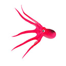 Artificial Soft Silicone Glowing Effect Octopus with Sucker Fish Aquarium Tank Decoration Ornaments Pet Supplies Pink S