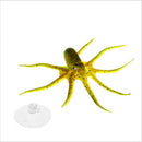 Artificial Soft Silicone Glowing Effect Octopus with Sucker Fish Aquarium Tank Decoration Ornaments Pet Supplies Yellow S