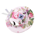 Pet Dog Cat Kitten Princess Fashionable Floral Pattern Print Adjustable Chin Strap Sun Protection Hat Cap Sunbonnet Pet Lovers Gift Size M