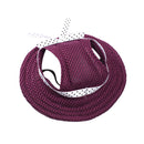 Pet Dog Cat Kitten Princess Fashionable Adjustable Chin Strap Sun Protection Hat Cap Sunbonnet Pet Lovers Gift Purple Size M