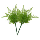 Plastic 5-Fork Fern Artificial Grass Leaves Home Wedding Party DIY Decor Pack of 2