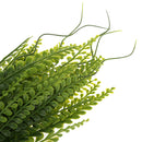 Green Artificial Plastic Plant 5 Branches Rohdea Grass Home Wedding Decor