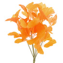 Artificial Ginkgo Leaf Foliage for Home Wedding Garden Decoration Orange