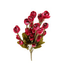 Faux Silk Plastic Artificial Rose Autumn Lotus Shape Flowers Wedding Party Home Office Decoration Red Gold