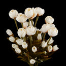 Faux Silk Plastic Artificial Rose Autumn Lotus Shape Flowers Wedding Party Home Office Decoration White