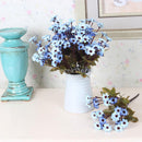 Realistic Stimulation Silk African Daisy Perfect For Wedding Bouquet Posy Table Arrangement Home Decoration Blue
