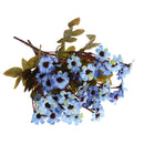 Realistic Stimulation Silk African Daisy Perfect For Wedding Bouquet Posy Table Arrangement Home Decoration Blue