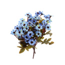 Realistic Stimulation Silk African Daisy Perfect For Wedding Bouquet Posy Table Arrangement Home Decoration Blue
