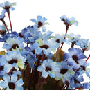 Realistic Stimulation Silk African Daisy Perfect For Wedding Bouquet Posy Table Arrangement Home Decoration Blue