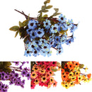 Realistic Stimulation Silk African Daisy Perfect For Wedding Bouquet Posy Table Arrangement Home Decoration Blue