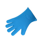 Waterproof Anti-Skid Silicone Glove Nonslip Glove Mitts Baking Microwave Oven Cooking Heat Resistant Cook Gloves- Blue