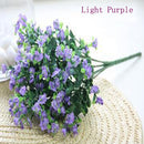 Artificial Silk Gypsophila Baby's Breath Flower Plant Home Wedding Bedroom Living Room Bridal Bouquet Decor Flowers Lilac