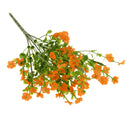 Artificial Silk Gypsophila Baby's Breath Flower Plant Home Wedding Bedroom Living Room Bridal Bouquet Decor Flowers Orange