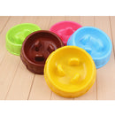 Pet Dog Puppy Supplies Eating Habits Improve Interactive Slow Feeder Anti-gulping Bowl Non Slip Food Maze - Coffee