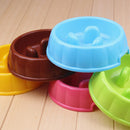 Pet Dog Puppy Supplies Eating Habits Improve Interactive Slow Feeder Anti-gulping Bowl Non Slip Food Maze - Coffee