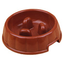 Pet Dog Puppy Supplies Eating Habits Improve Interactive Slow Feeder Anti-gulping Bowl Non Slip Food Maze - Coffee