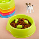 Pet Dog Puppy Supplies Eating Habits Improve Interactive Slow Feeder Anti-gulping Bowl Non Slip Food Maze - Coffee