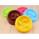 Pet Dog Puppy Supplies Eating Habits Improve Interactive Slow Feeder Anti-gulping Bowl Non Slip Food Maze -Green