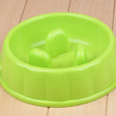 Pet Dog Puppy Supplies Eating Habits Improve Interactive Slow Feeder Anti-gulping Bowl Non Slip Food Maze -Green