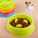 Pet Dog Puppy Supplies Eating Habits Improve Interactive Slow Feeder Anti-gulping Bowl Non Slip Food Maze -Green