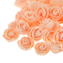 Pack of 100PCS PE Plastic Rose Head Artificial Flower Home Bridal Bouquet Wedding Party Garden Floral Decor -Almond Pink