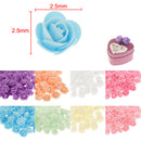 Pack of 100PCS PE Plastic Rose Head Artificial Flower Home Bridal Bouquet Wedding Party Garden Floral Decor -Pale Blue