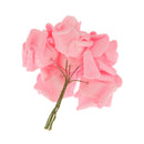 Artificial Foam Roses Glitter Powder Flower Bouquet Wedding Party Supplies Bridal Flower Bouquet Decor Pack of 12PCS Pink