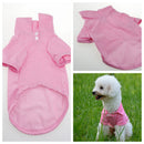 Fashionable Lightweight Pet Dog Top Apparel Costume T-shirt Apparel Doggy Clothes Solid-colored Outfit Pink-XL