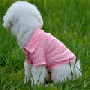 Fashionable Lightweight Pet Dog Top Apparel Costume T-shirt Apparel Doggy Clothes Solid-colored Outfit Pink-XL