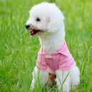Fashionable Lightweight Pet Dog Top Apparel Costume T-shirt Apparel Doggy Clothes Solid-colored Outfit Pink-XL