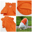 Fashionable Lightweight Pet Dog Top Apparel Costume T-shirt Apparel Doggy Clothes Solid-colored Outfit Orange-L