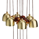 Bronze 10 Big Metal Bells Wood Wind Chime Outdoor Garden Hanging Decor Gift