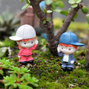 Set of 4 Miniature Fairy Garden Micro Landscape Dollhouse Bonsai Decor Sports Boy