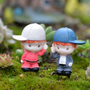 Set of 4 Miniature Fairy Garden Micro Landscape Dollhouse Bonsai Decor Sports Boy
